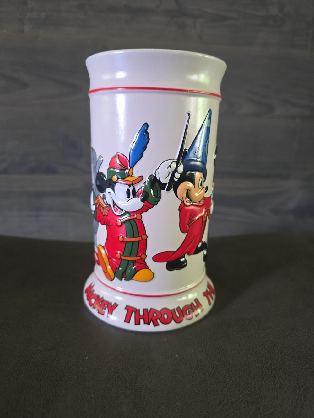 Vintage Disney Mickey Mouse "Mickey Through The Years" Stein/Mug Ceramarte 1994